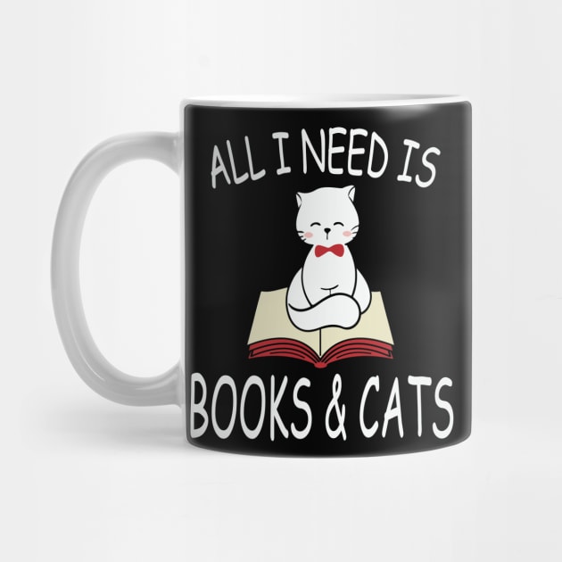 All I Need Is Books And Cats Bookworm Cat by trendybestgift